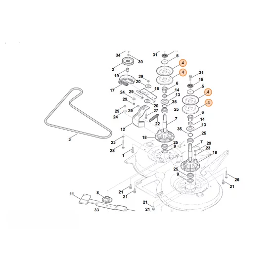 STIHL  połowa koła paska klinowego 6160 764 8400